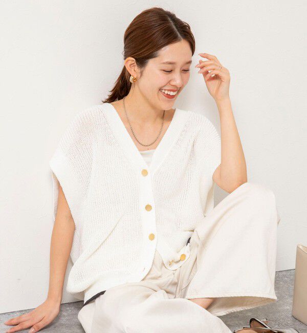 NOLLEY'S「【WEB限定】《手洗い可能》ペーパーヤーン2WAYベスト」|ベスト・ジレ|