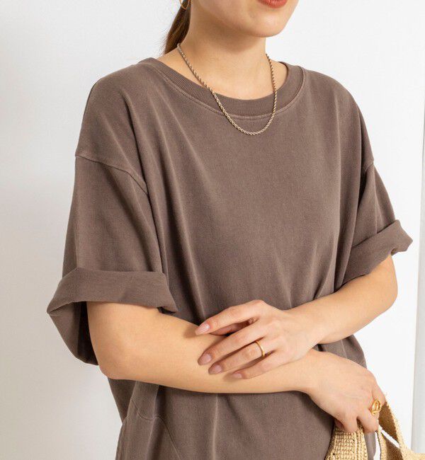 NOLLEY'S「ウォッシャブルピグメント加工カットソーマキシ丈ワンピース」|ワンピース|