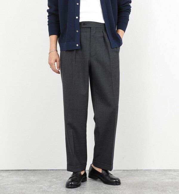 NOLLEY'S goodman「ウォッシャブルウールワイドスラックス 26SS」|スラックス|ブルー系その他