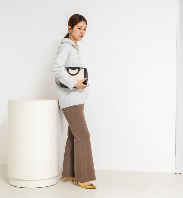 NOLLEY'S「ウォッシャブルピグメント加工フレアカットソーパンツ」|チノ|