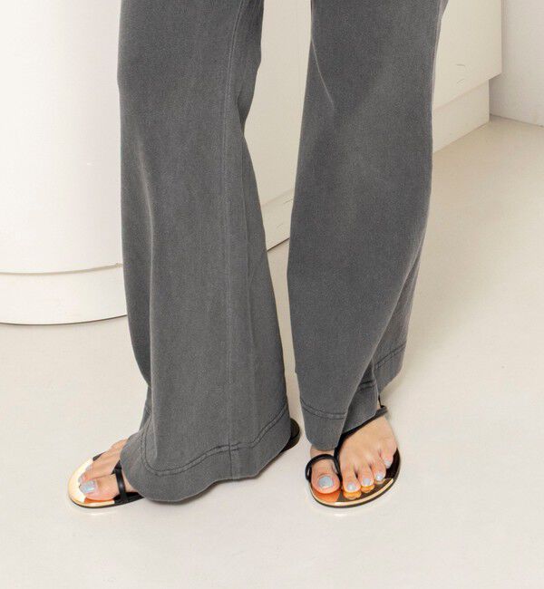 NOLLEY'S「ウォッシャブルピグメント加工フレアカットソーパンツ」|チノ|