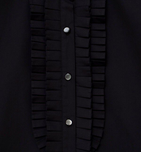 NOLLEY'S「ウォッシャブル前立プリーツペプラムブラウス」|シャツ・ブラウス|