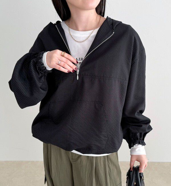 fredy emue「ストライプアノラックシャツブルゾン」|シャツ・ブラウス|