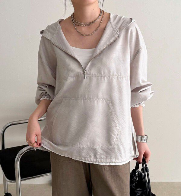 fredy emue「ストライプアノラックシャツブルゾン」|シャツ・ブラウス|