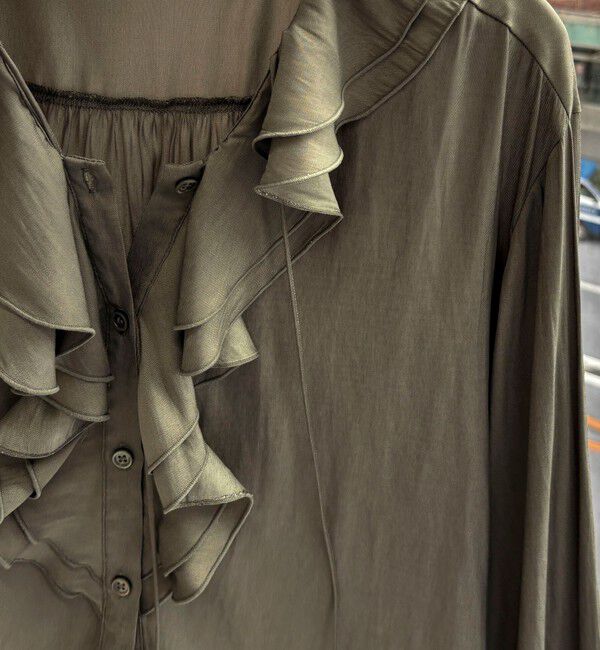 fredy emue「ボリュームフリル前開きブラウス」|シャツ・ブラウス|