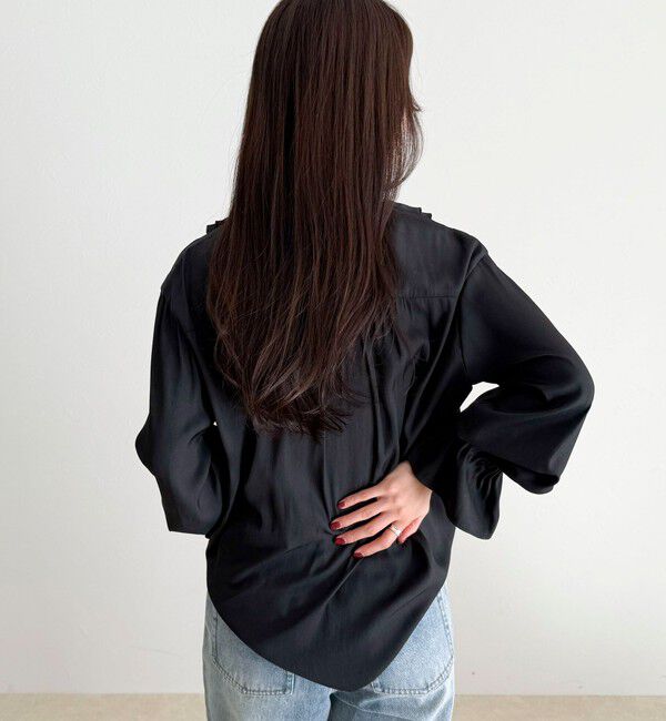 fredy emue「ボリュームフリル前開きブラウス」|シャツ・ブラウス|