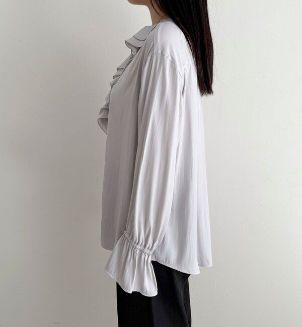 fredy emue「ボリュームフリル前開きブラウス」|シャツ・ブラウス|