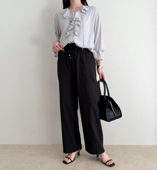 fredy emue「ボリュームフリル前開きブラウス」|シャツ・ブラウス|