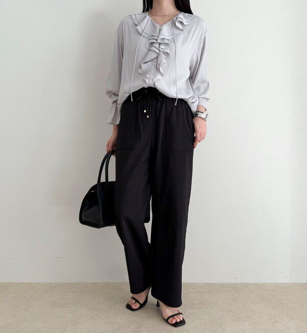 fredy emue「【接触冷感&times;UVカット/マルチ機能】ドライオックスセミワイドイージーパンツ」|チノ|