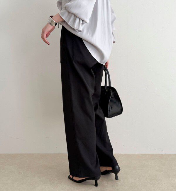 fredy emue「【接触冷感&times;UVカット/マルチ機能】ドライオックスセミワイドイージーパンツ」|チノ|