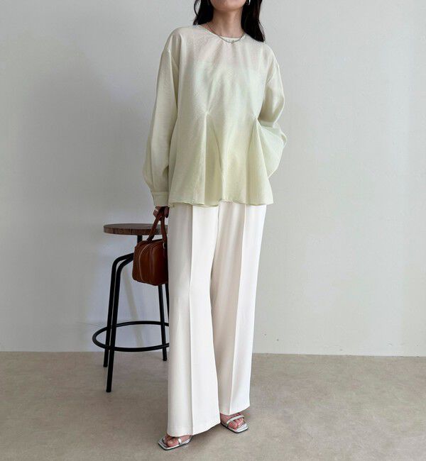 fredy emue「【オン・オフ対応/高身長サイズあり】とろみツイルタックスラックス」|スラックス|