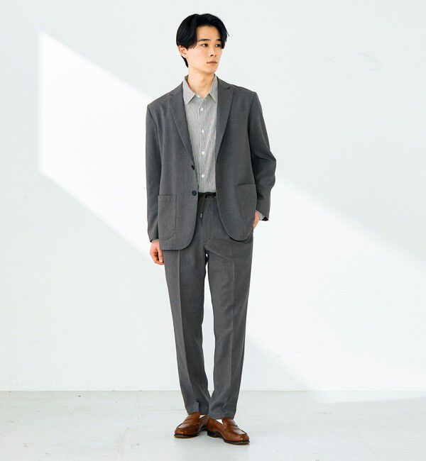 GLOSTER「【セットアップ対応】リネンタッチドビーイージーパンツ」|チノ|