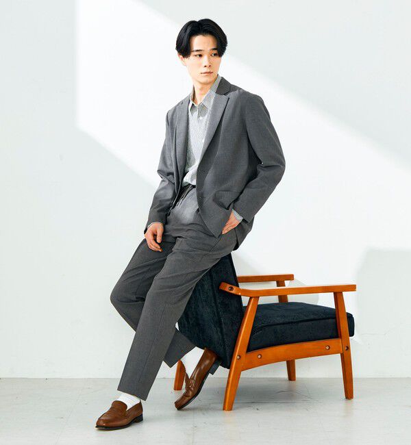 GLOSTER「【セットアップ対応】リネンタッチドビーイージーパンツ」|チノ|