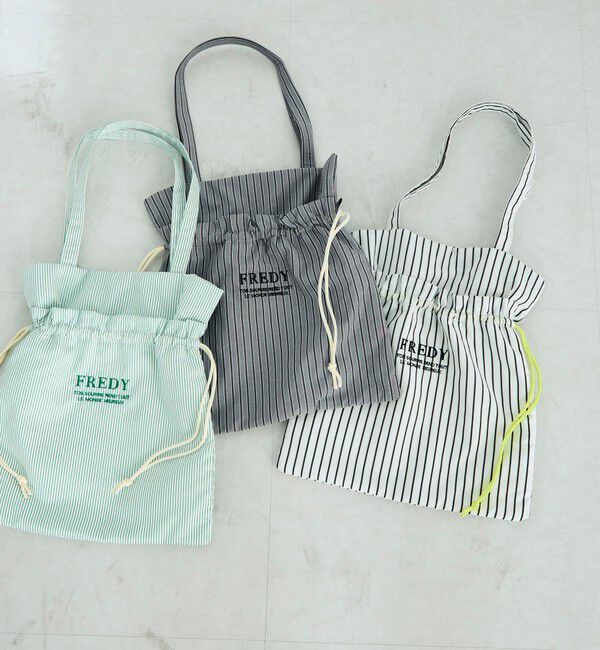 fredy emue「アウトポケットストライプロゴトートバッグ」|トートバッグ|