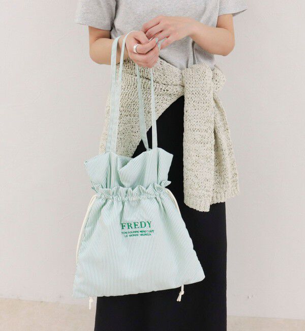 fredy emue「アウトポケットストライプロゴトートバッグ」|トートバッグ|