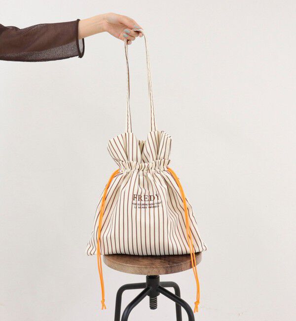 fredy emue「アウトポケットストライプロゴトートバッグ」|トートバッグ|