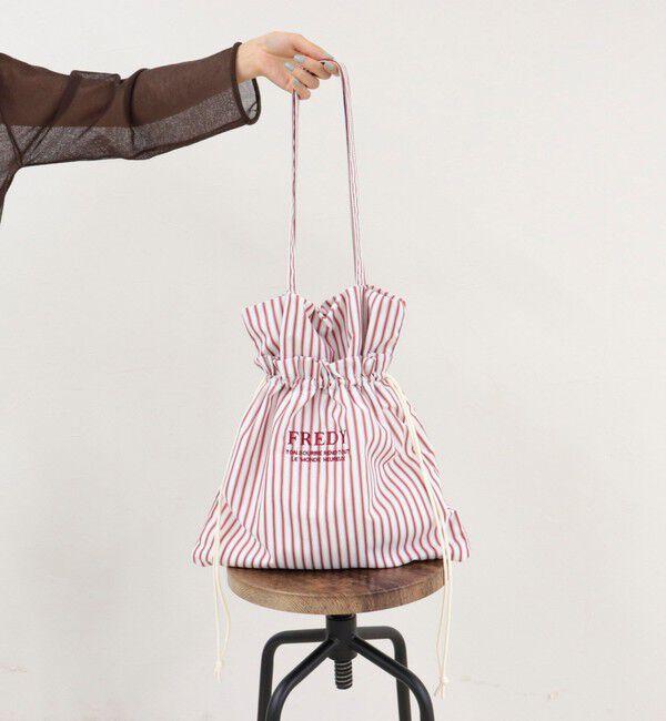 fredy emue「アウトポケットストライプロゴトートバッグ」|トートバッグ|