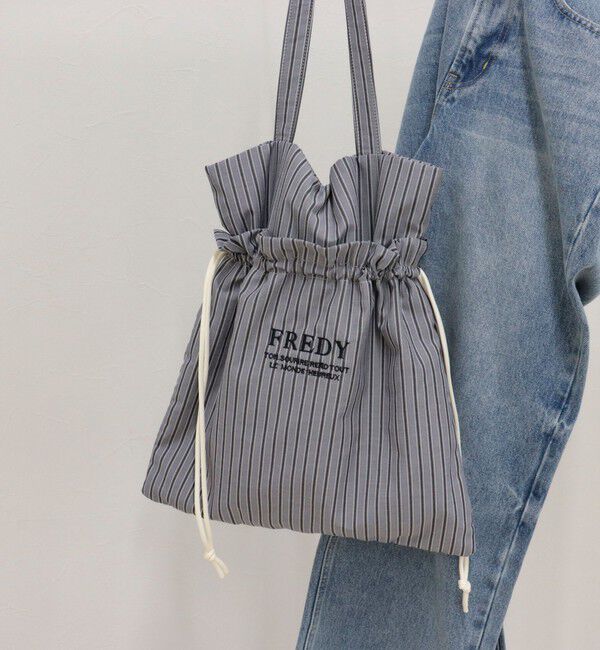 fredy emue「アウトポケットストライプロゴトートバッグ」|トートバッグ|