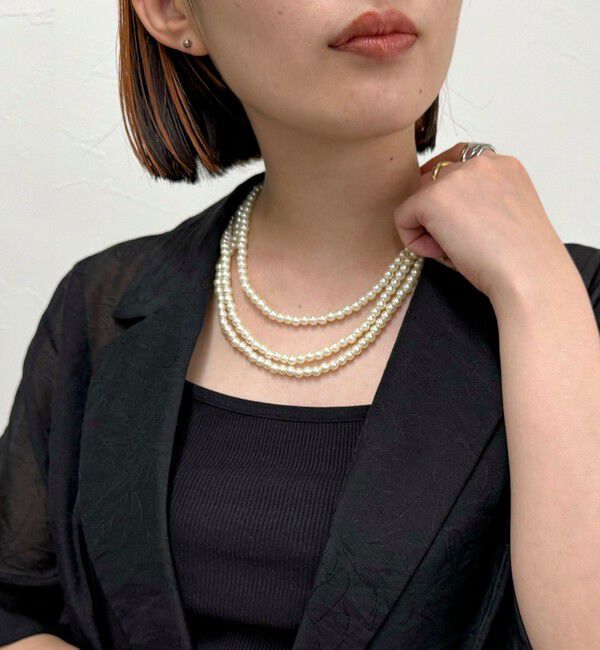 fredy emue「パール/メタルマルチロングネックレス」|ネックレス|