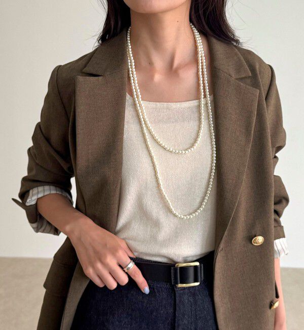 fredy emue「パール/メタルマルチロングネックレス」|ネックレス|