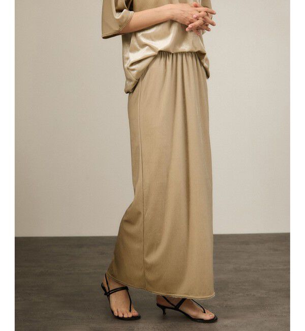 SALON adam et rope'「トリアセベロアナロースカート / セットアップ対応」|スカート|ベージュ(27)