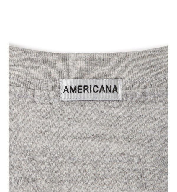 SALON adam et rope'「【Americana（アメリカーナ）】ラフィー丸胴 プリントT / センターロゴ」|Tシャツ・カットソー|