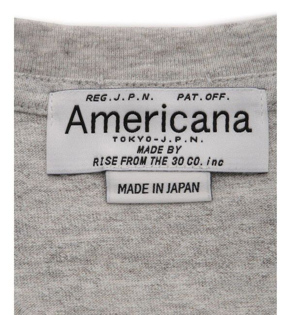 SALON adam et rope'「【Americana（アメリカーナ）】ラフィー丸胴 プリントT / センターロゴ」|Tシャツ・カットソー|