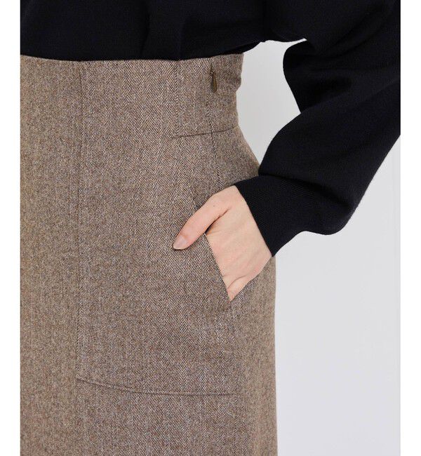 ROPE「【WEB限定】ヘリンボーンポケット付きタイトスカート」|スカート|