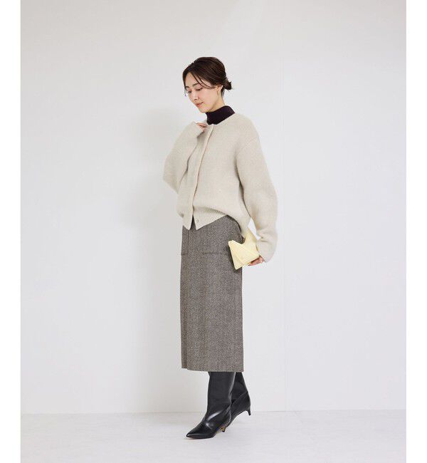 ROPE「【WEB限定】ヘリンボーンポケット付きタイトスカート」|スカート|