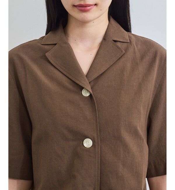 VIS「開襟リネンライクシャツ」|シャツ・ブラウス|