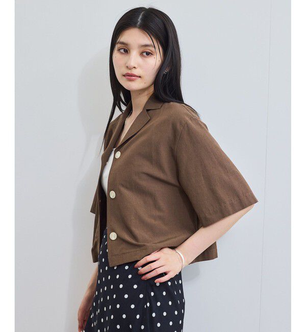 VIS「開襟リネンライクシャツ」|シャツ・ブラウス|