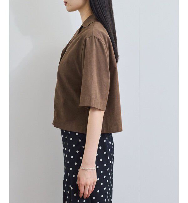VIS「開襟リネンライクシャツ」|シャツ・ブラウス|