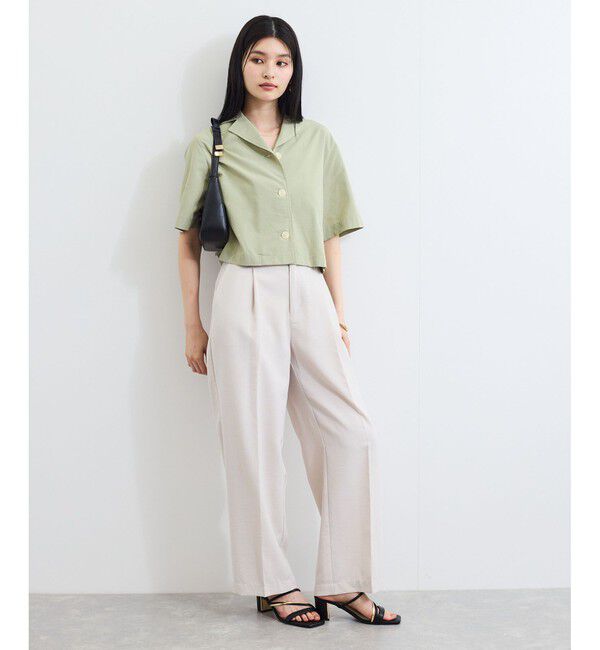VIS「開襟リネンライクシャツ」|シャツ・ブラウス|