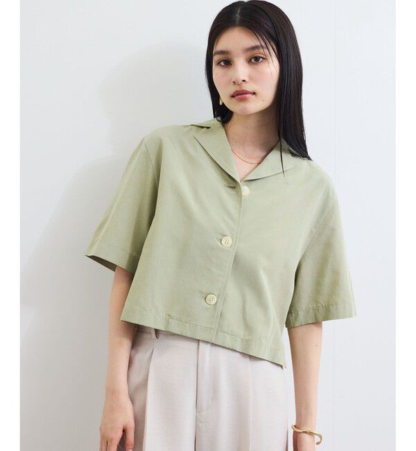 VIS「開襟リネンライクシャツ」|シャツ・ブラウス|