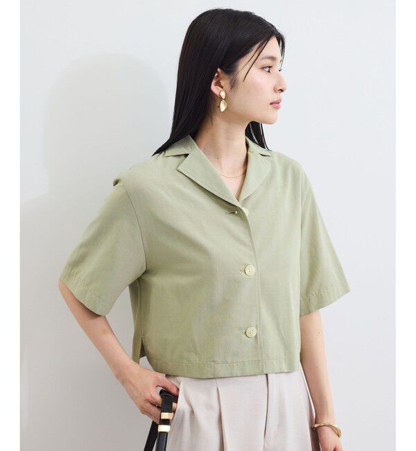 VIS「開襟リネンライクシャツ」|シャツ・ブラウス|