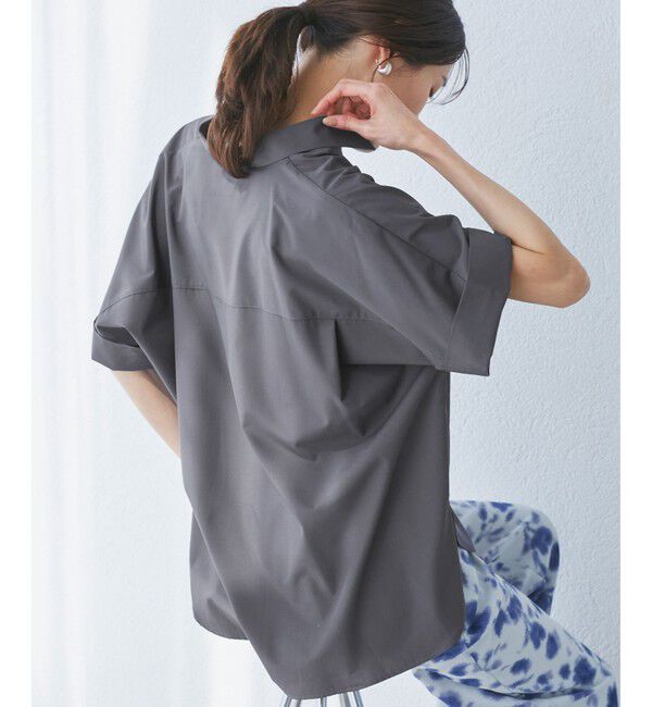 Rope&rsquo;Picnic「【UVカット・接触冷感・イージーケア】スキッパーシャツブラウス」|シャツ・ブラウス|