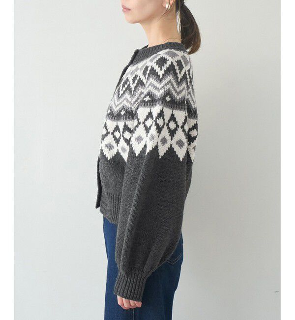 Rope&rsquo;Picnic「求心柄ボリュームスリーブカーディガン/イージーケア」|カーディガン|