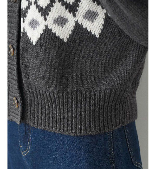 Rope&rsquo;Picnic「求心柄ボリュームスリーブカーディガン/イージーケア」|カーディガン|