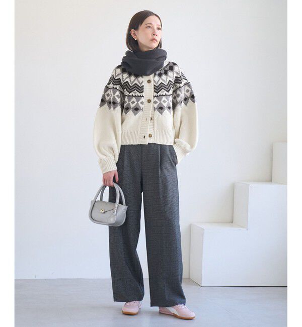 Rope&rsquo;Picnic「求心柄ボリュームスリーブカーディガン/イージーケア」|カーディガン|