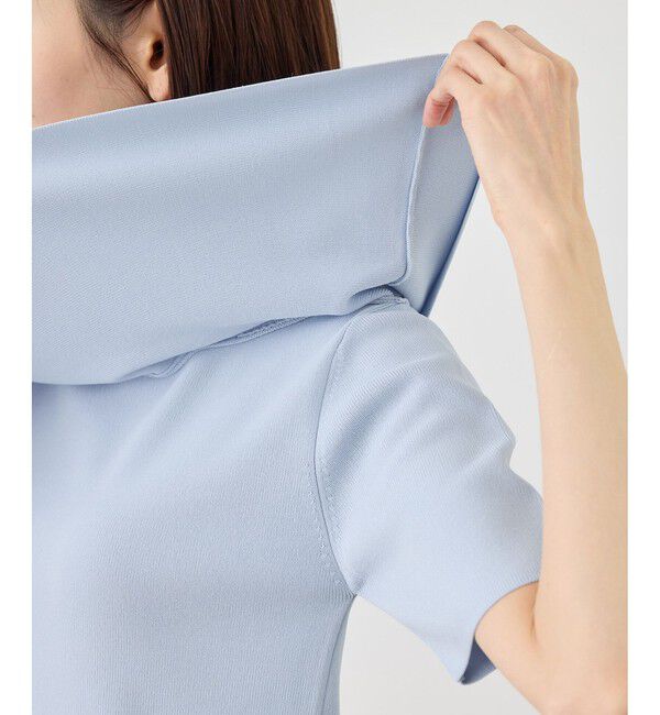 Rope&rsquo;Picnic「八方映えニット ハーフスリーブケープニットプルオーバー/UVカット・接触冷感・イージーケア」|ニット・セーター|