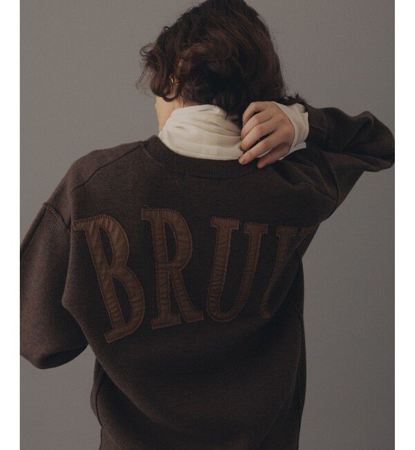 ADAM ET ROPE'「【サステナブル】ロゴパッチスウェットニット」|ニット・セーター|