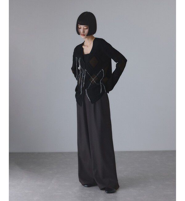 ADAM ET ROPE'「パターンニットカーディガン」|カーディガン|