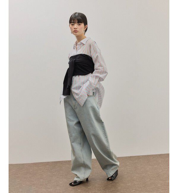 ADAM ET ROPE'「スクエアトゥカーブラインミュール」|サンダル|