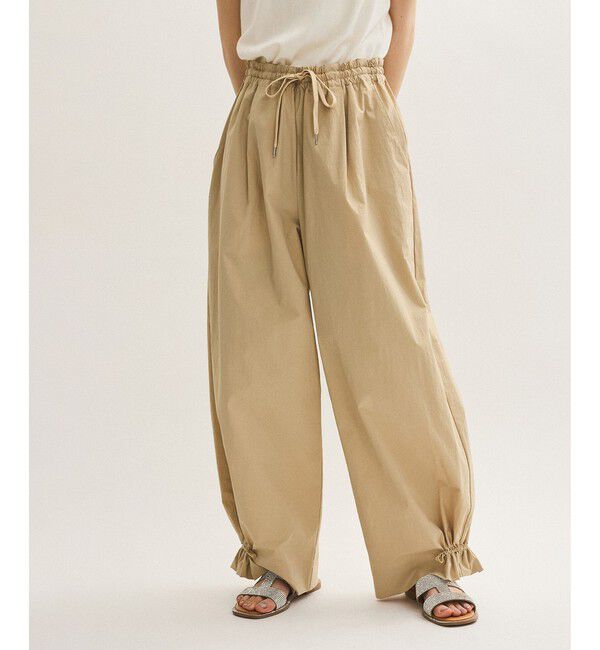 ADAM ET ROPE'「【WEB限定】撥水ウエストタックイージーパンツ」|チノ|