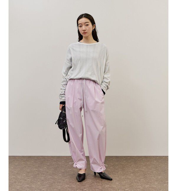 ADAM ET ROPE'「【WEB限定】撥水ウエストタックイージーパンツ」|チノ|