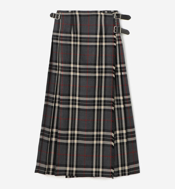 ONEIL OF DUBLIN「O'NEIL OF DUBLIN | ウーステッドウール ロングキルトスカート WOMEN」|スカート|