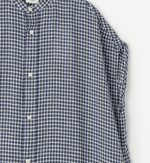 ORCIVAL「ORCIVAL | リネンチェック フレンチスリーブ シャツワンピース WOMEN」|ワンピース|