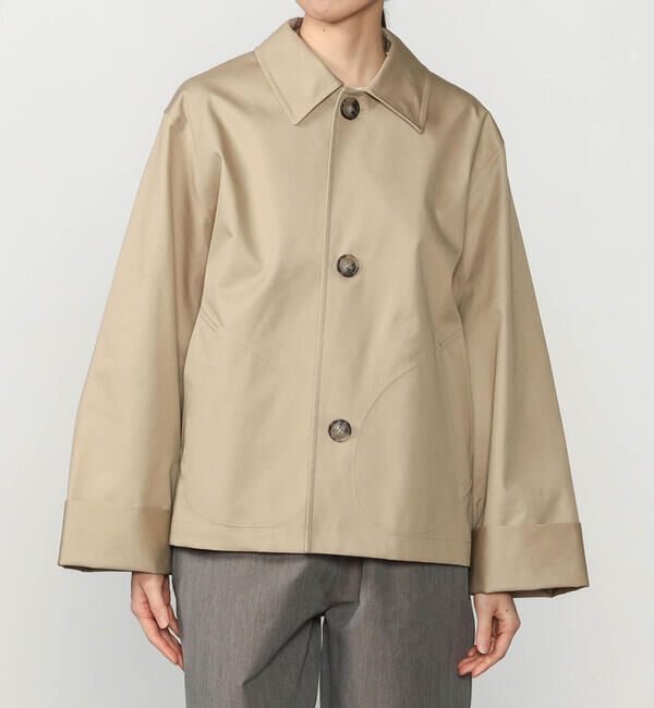 GYMPHLEX「Gymphlex | コットンギャバジン ショートコート WOMEN」|ステンカラーコート|