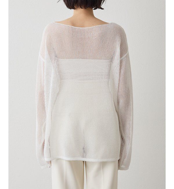  「ボートメッシュニットプルオーバー」|ニット・セーター|