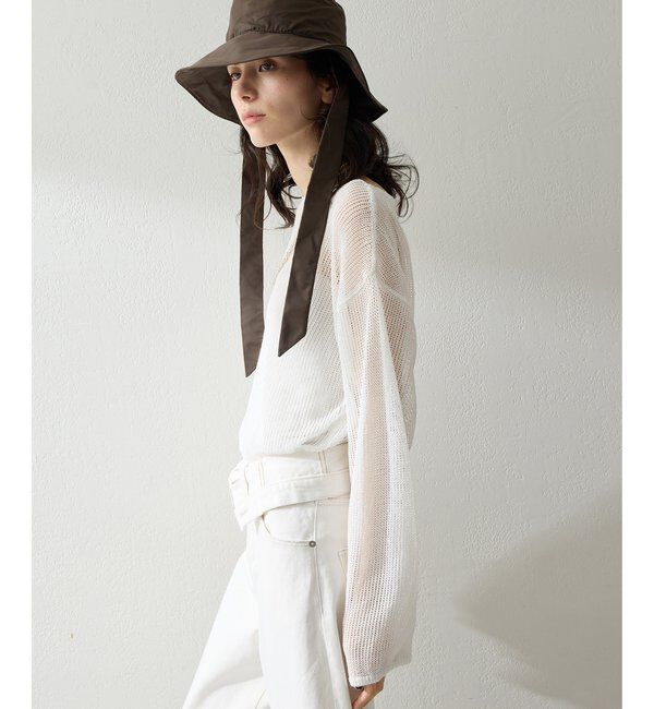  「ボートメッシュニットプルオーバー」|ニット・セーター|